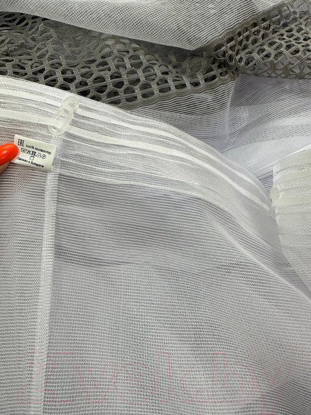 Изображение товара Гардина Ника Зварико 99250 500x250 (белый/серый 30)