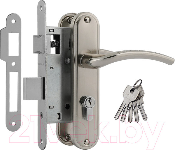 Изображение товара Замок врезной Нора-М 796А-55мм (матовый никель)