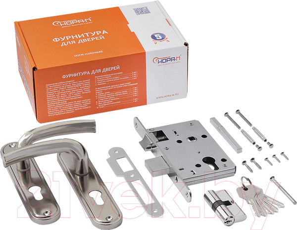 Изображение товара Замок врезной Нора-М 796А-55мм (матовый никель)