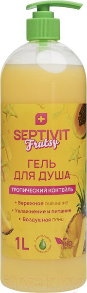 Изображение товара Гель для душа Septivit Frutsy Тропический коктейль (1л)
