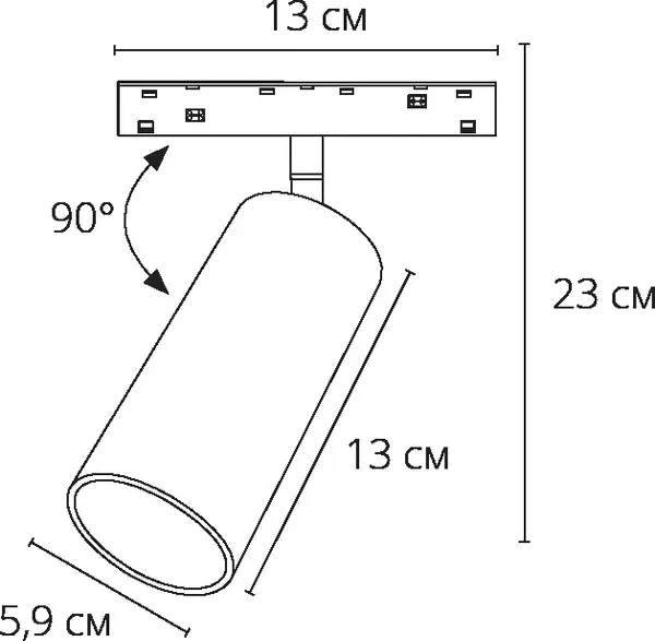 Изображение товара Трековый светильник Arte Lamp Linea A4661PL-1AB