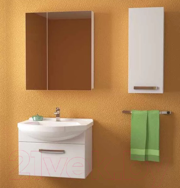 Изображение товара Тумба под умывальник Dreja ALFA 55 / 99.0305 (подвесная, белый глянец)