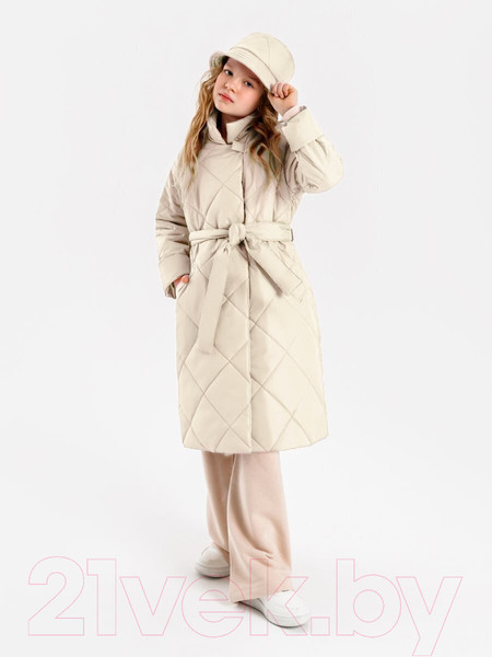 Изображение товара Пальто детское Amarobaby Trendy / AB-OD22-TRENDY29/33-134  (молочный, р.134-140)