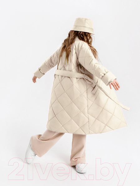 Изображение товара Пальто детское Amarobaby Trendy / AB-OD22-TRENDY29/33-134  (молочный, р.134-140)