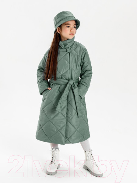 Изображение товара Пальто детское Amarobaby Trendy / AB-OD22-TRENDY29/39-134  (фисташковый, р.134-140)