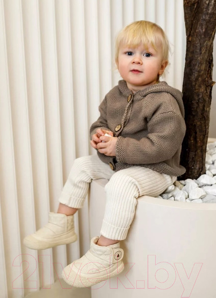 Изображение товара Кофта для малышей Amarobaby Brush / AB-OD23-BR26/12-68  (коричневый, р.68)