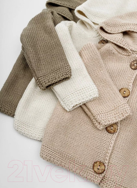 Изображение товара Кофта для малышей Amarobaby Brush / AB-OD23-BR26/12-74 (коричневый, р.74)