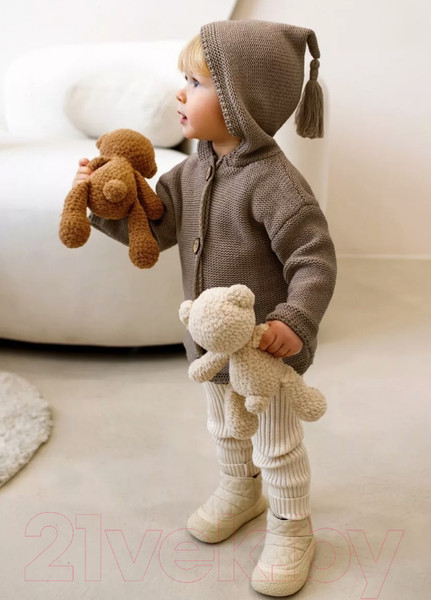 Изображение товара Кофта для малышей Amarobaby Brush / AB-OD23-BR26/12-74 (коричневый, р.74)