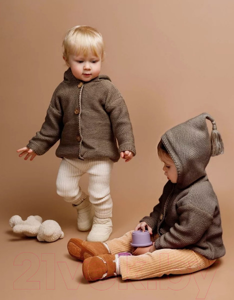 Изображение товара Кофта для малышей Amarobaby Brush / AB-OD23-BR26/12-86  (коричневый, р.86)