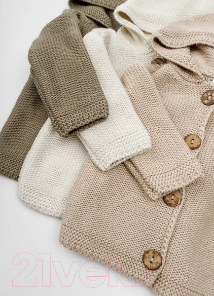 Изображение товара Кофта для малышей Amarobaby Brush / AB-OD23-BR26/33-68  (молочный, р.68)