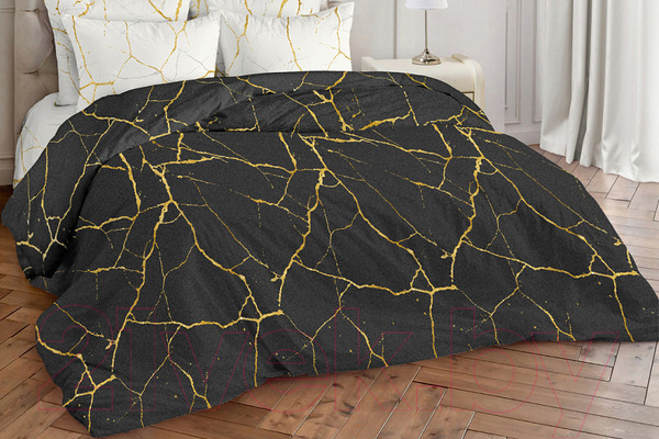 Изображение товара Комплект постельного белья Milanika День и ночь Евро (поплин)