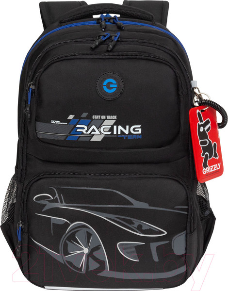 Изображение товара Школьный рюкзак Grizzly RB-453-3 (черный/синий)