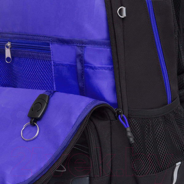 Изображение товара Школьный рюкзак Grizzly RB-453-3 (черный/синий)