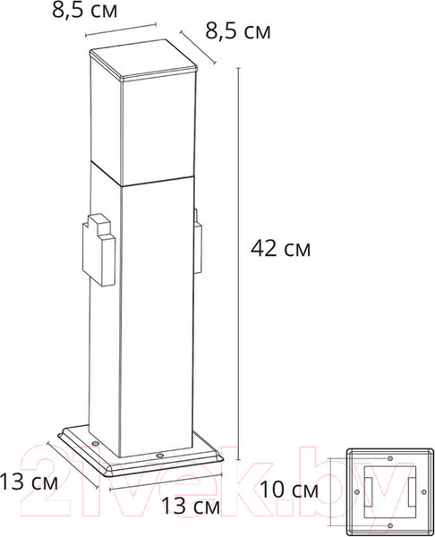 Изображение товара Светильник уличный Arte Lamp Plate A3711PA-1BK