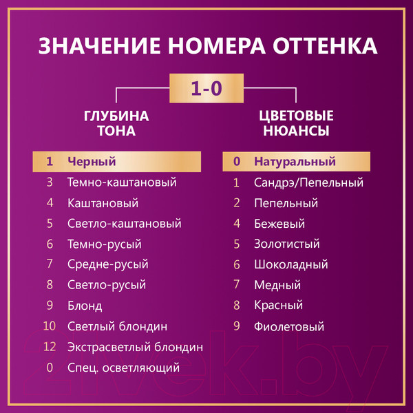 Изображение товара Крем-краска для волос Палетт Стойкая N1 / 1-0 (черный)