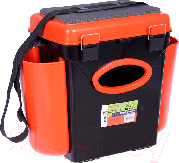 Изображение товара Ящик рыболовный Helios FishBox односекционный (10л, черный/оранжевый)
