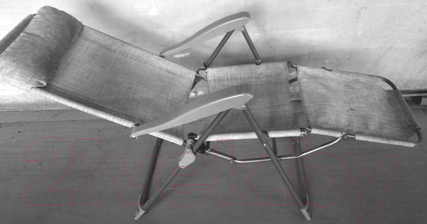 Изображение товара Складной шезлонг Ника КШ3/2 с полкой (муссон)