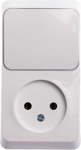 Изображение товара Блок выключатель+розетка Systeme (Schneider) Electric Этюд BPA16-204B