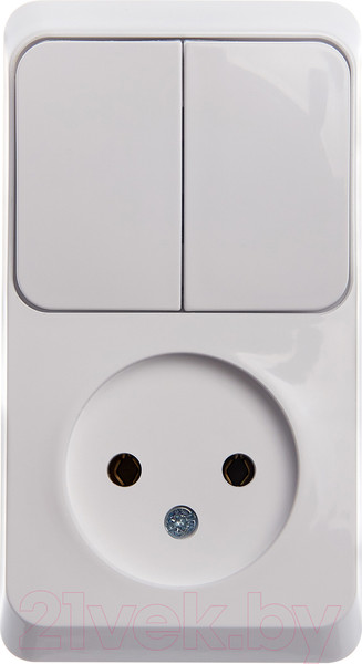 Изображение товара Блок выключатель+розетка Systeme (Schneider) Electric Этюд BPA16-205B
