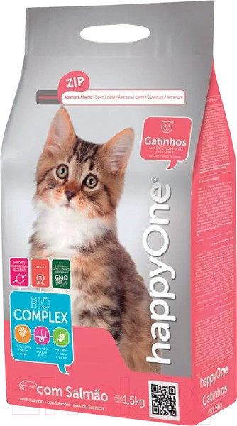 Изображение товара Сухой корм для кошек HappyOne Kitten для котят (1.5кг)