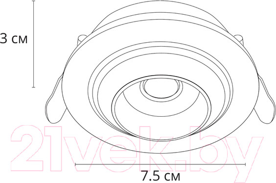 Изображение товара Точечный светильник Arte Lamp Uva A3317PL-1WH