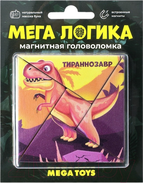 Изображение товара Развивающая игра Mega Toys Магнитная головоломка Тираннозавр / 15811