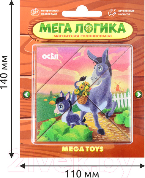Изображение товара Развивающая игра Mega Toys Магнитная головоломка Осел / 15771