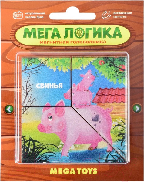 Изображение товара Развивающая игра Mega Toys Магнитная головоломка Свинья / 15758