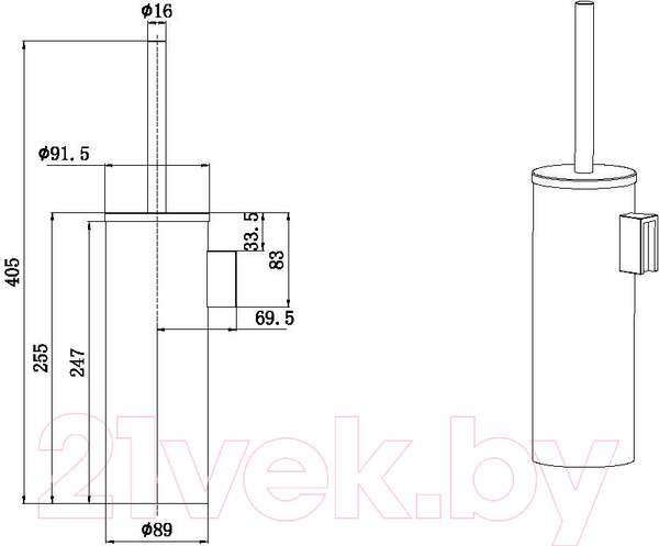 Изображение товара Ершик для унитаза Allen Brau Priority 6.31A09-00 / 313604