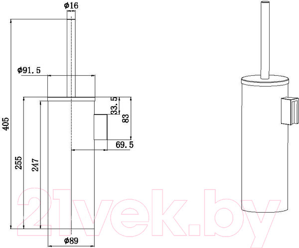 Изображение товара Ершик для унитаза Allen Brau Priority 6.31A09-BN / 313605
