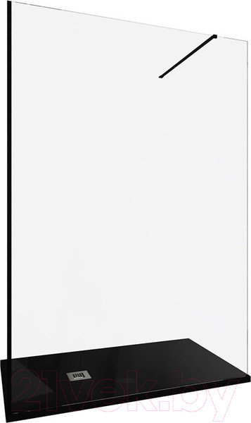 Изображение товара Душевая стенка Allen Brau Infinity 1 3.21027.BBA / 323819 (черный браш)