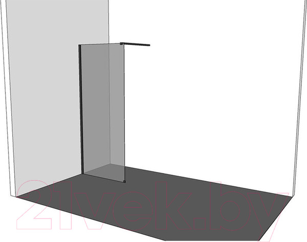 Изображение товара Душевая стенка Allen Brau Infinity 1 3.21027.BBA / 323819 (черный браш)