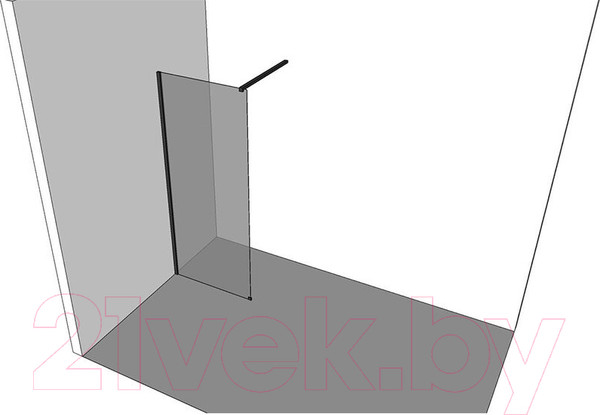Изображение товара Душевая стенка Allen Brau Infinity 1 3.21027.BBA / 323819 (черный браш)