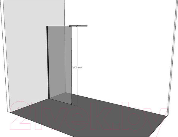 Изображение товара Душевая стенка Allen Brau Infinity 1 3.21027.BBA / 323819 (черный браш)