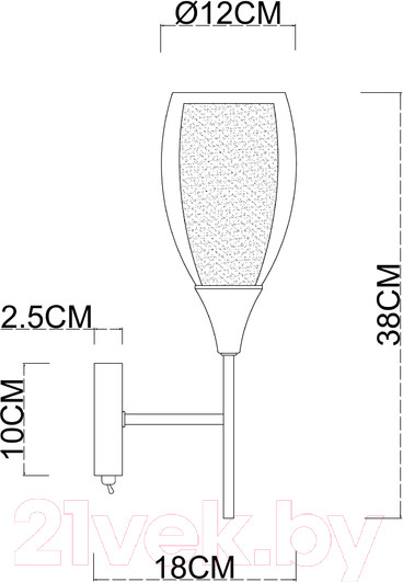 Изображение товара Бра Arte Lamp Barry A7951AP-1GO