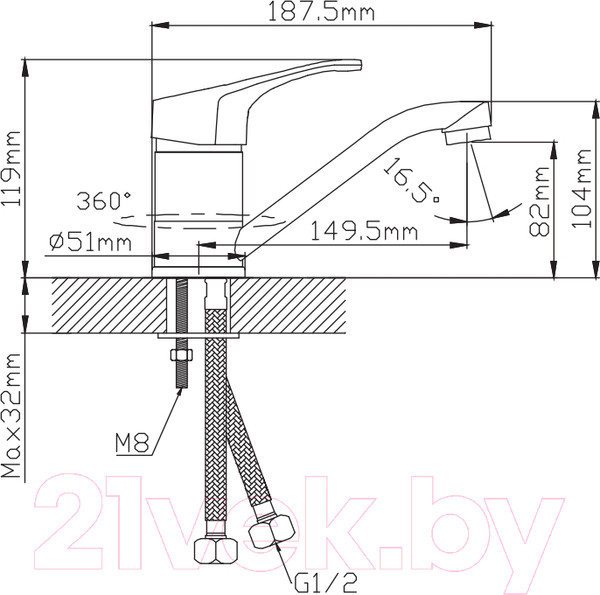 Изображение товара Смеситель Diadonna D-D45-294
