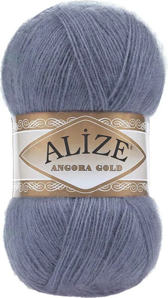 Изображение товара Пряжа для вязания Alize Angora Gold 20% шерсть, 80% акрил / 203 (550м, темный джинс)