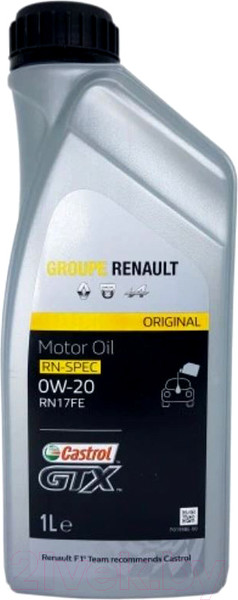 Изображение товара Моторное масло Castrol Renault GTX 0W20 RN17 FE / 7711943672 (1л)