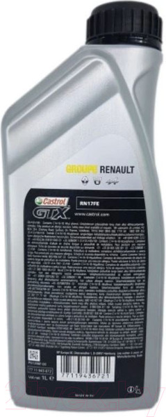 Изображение товара Моторное масло Castrol Renault GTX 0W20 RN17 FE / 7711943672 (1л)