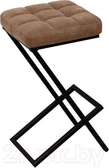 Изображение товара Табурет барный Древпром Лофт ДП3-14 (черный матовый/катания латте)