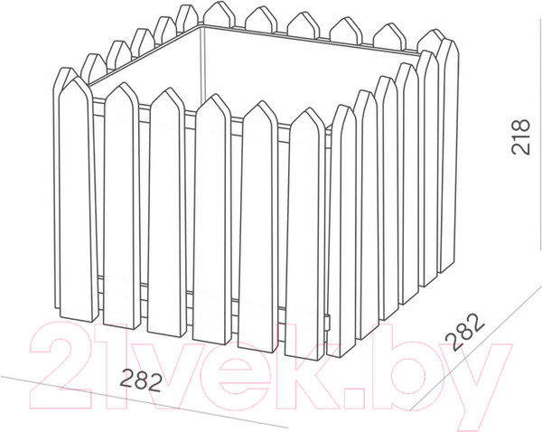 Изображение товара Кашпо Ellastik Plast Лардо (темно-зеленый)