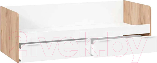 Изображение товара Кровать-тахта ТриЯ Порто ТД-393.12.01 80x200 (яблоня беллуно/белый софт)