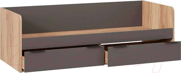 Изображение товара Кровать-тахта ТриЯ Порто ТД-393.12.01 80x200 (яблоня беллуно/графит софт)