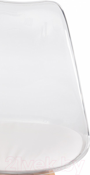 Изображение товара Стул Tetchair Tulip (дерево/пластик/экокожа, прозрачный)