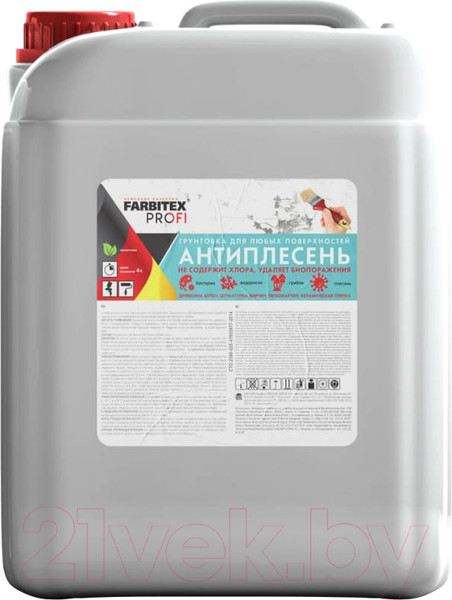 Изображение товара Антисептик для древесины Farbitex Profi Антиплесень для любых поверхностей (5л)