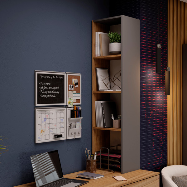 Изображение товара Письменный стол ТриЯ Порто СМ-393.15.012 со шкафом (яблоня беллуно/графит софт)