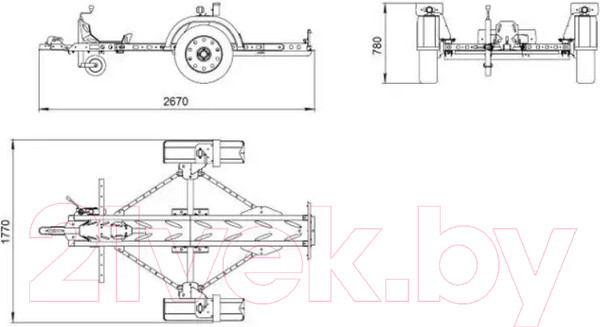 Изображение товара Прицеп для мотоцикла Танко 8438МН