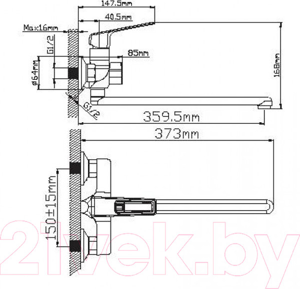 Изображение товара Смеситель Wisent WP22154