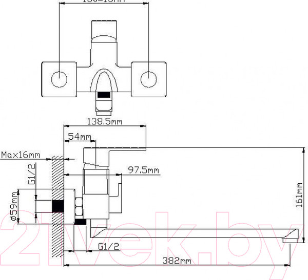 Изображение товара Смеситель Wisent WP22226