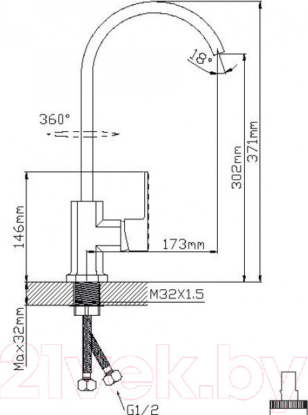 Изображение товара Смеситель Wisent WP40226